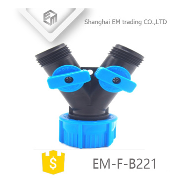 EM-F-B221 Y type plastic 3-way garden hose connector